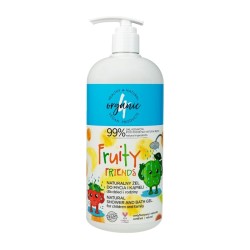 Prirodni gel za tuširanje sa osvežavajućom aromom voća za decu i porodicu Fruity family 4organic 1000ml 
