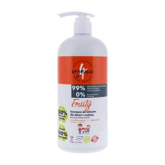 Prirodni šampon za kosu za decu i porodicu Fruity 4organic 1000ml Prirodni šampon za kosu za decu i porodicu Fruity 4organic 1000ml