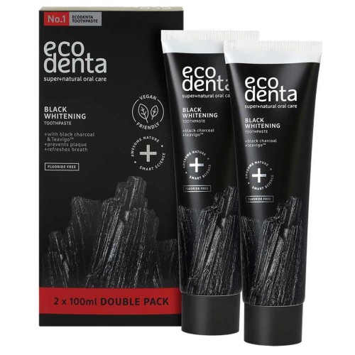 Crna pasta za zube za izbeljivanje sa crnim ugljem Ecodenta BLACK 100 ml