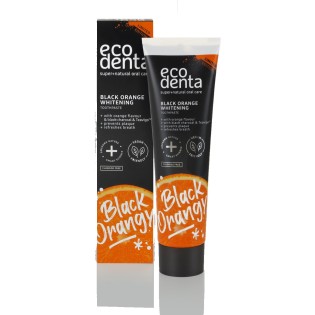 Crna pasta za izbeljivanje zuba sa ukusom narandže Ecodenta 100 ml 